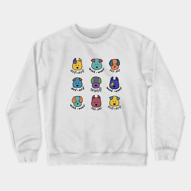 Dogs Faces Crewneck Sweatshirt by SatyShop